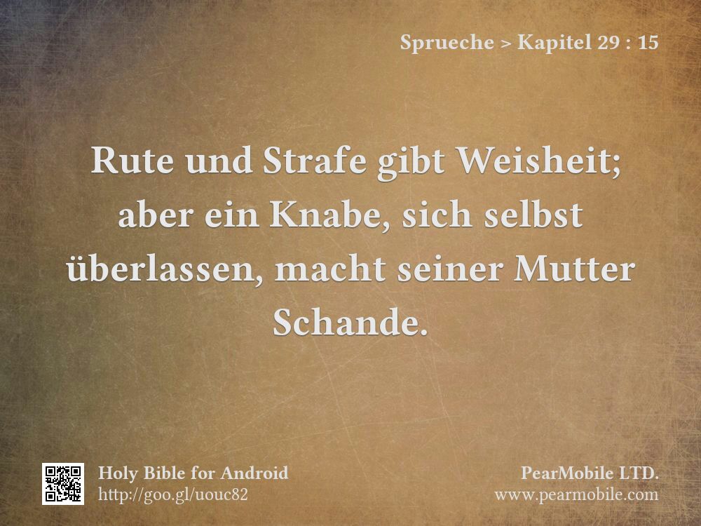 Sprueche, Kapitel 29:15